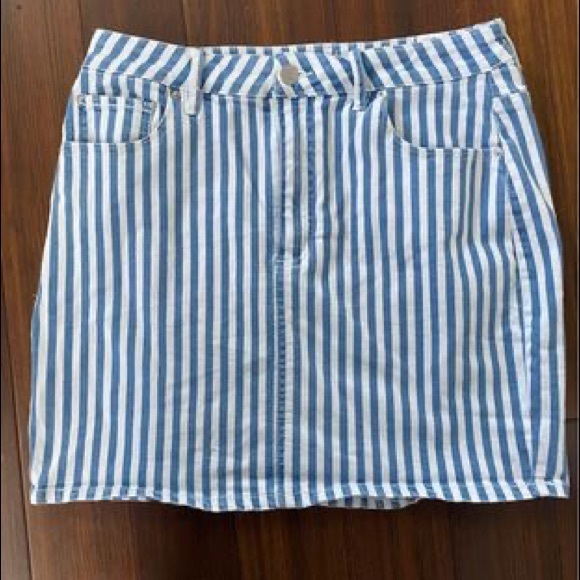 striped jeans skirt - Picture 1 of 1